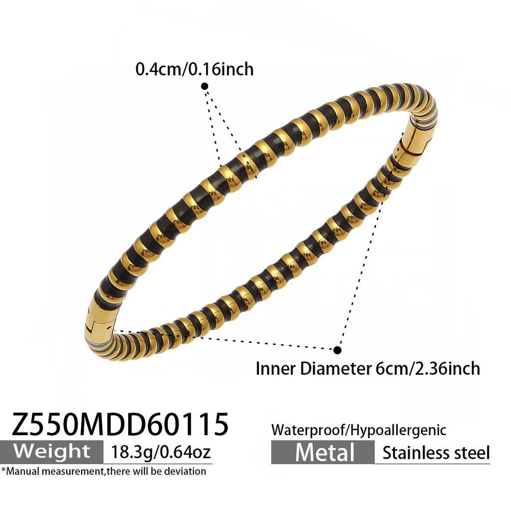 European & American Fashion Seashell Pearl Zircon Gold Bead Bracelet - Stainless Steel Light Luxury Women's Hand Jewelry