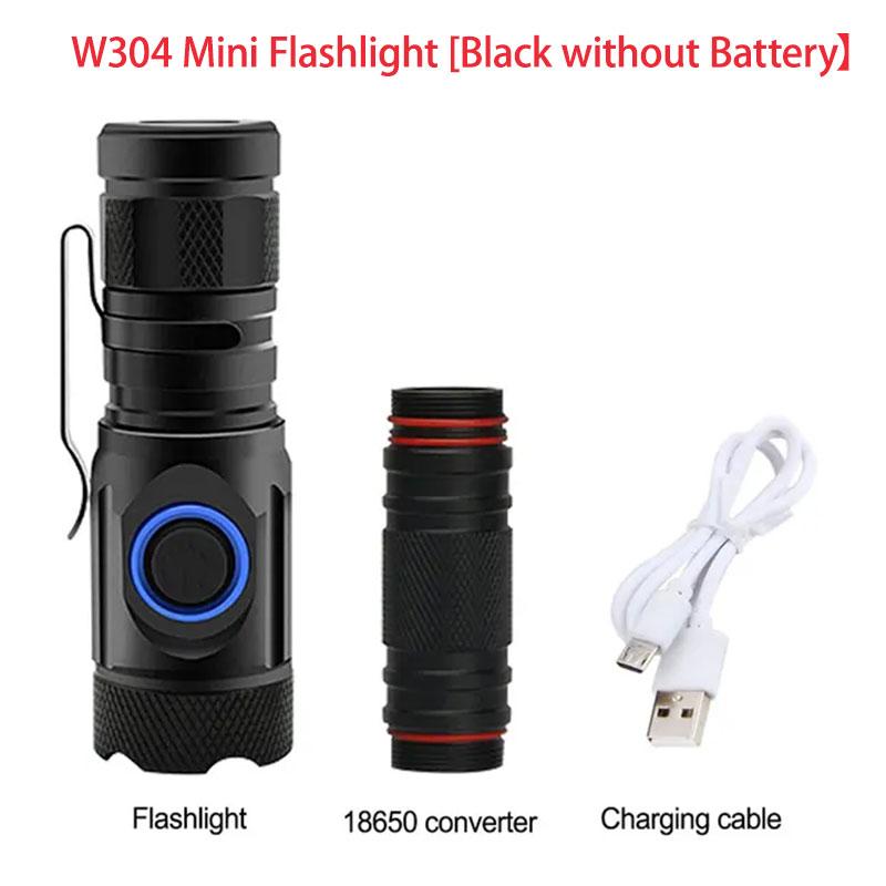 Powerful 4*XPG LED Mini Flashlight Rechargeable Camping Tactical Lamp Use 18650 OR 18350 Battery Waterproof Torch With Pen Clip
