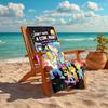 1Pc Simpsons 80S Retro Vibes Beach Towel, Quick Dry, Multi-Use for Beach Pool Gym Yoga Home Travel, Christmas, Halloween, Xmas Gift S731