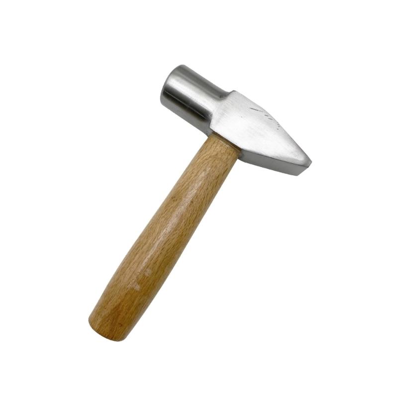 Practical Sturdy Metalworking Hammer Portable Accessory for Jewelers Supplies Flat Face Hardwood Handle Daily Use