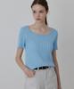 Kwinseulaebis Square-Neck Lace-Up Back Knit Top_3Colors
