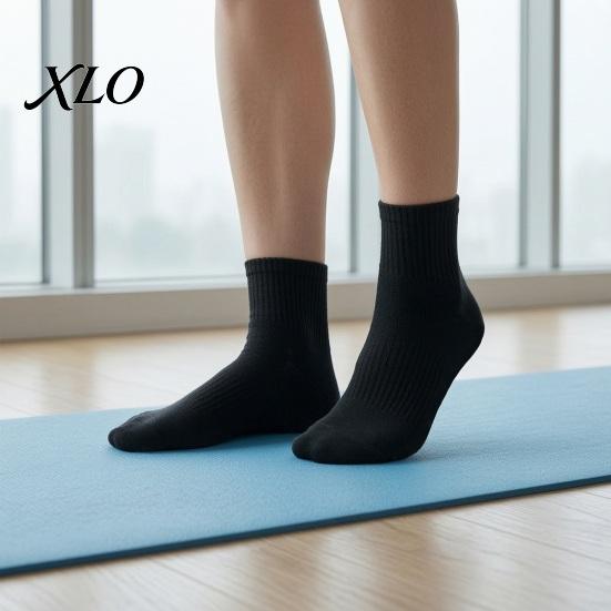 Versatile Casual Socks for Winter Cotton Socks, Breathable Solid Color Athletic Soft Sweat-Absorbent Non-slip Fitness Gym Sports Running And