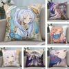 Anime F-Frieren Cute Girl Pillow Case Short Plush Double-sided Print Square Throw Pillow Covers Sofa Home Cushion Decor