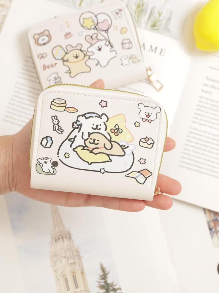 New Cute Cartoon Puppy Coin Purse & Card Holder Lanyard for Girls