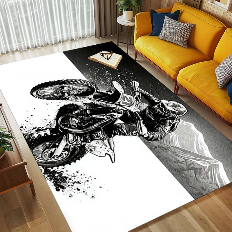 Motorcross Adventure Living Room Nonslip Area Rug Soft Carpet For Bedroom Game Playroom Sofa Office Home Decor Doormat Christmas Gift C929467