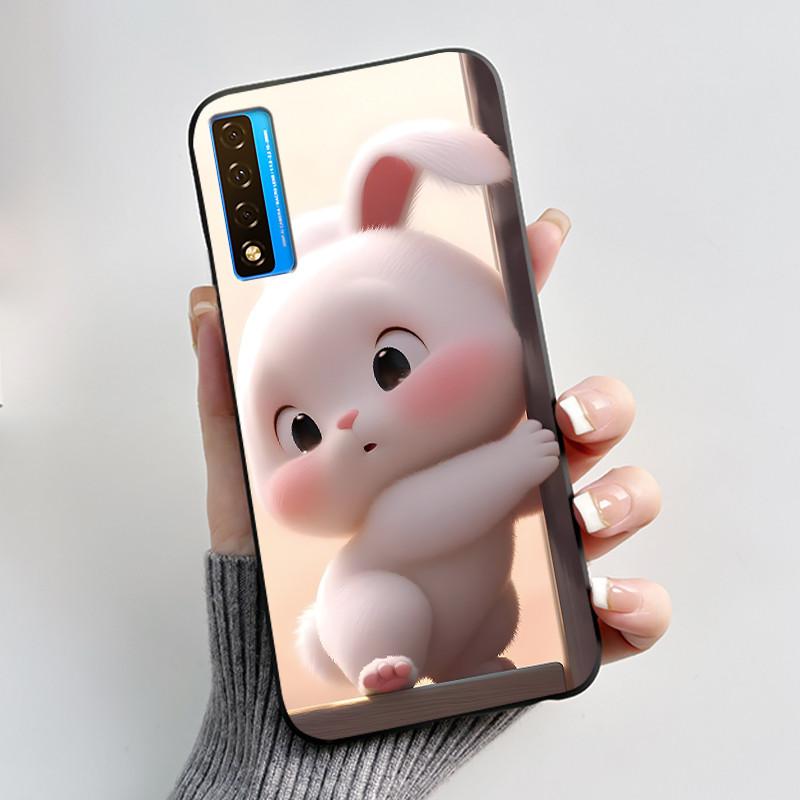 Casing For TCL 20 5G 20L+ 20S 20L Case Aesthetic Cute Cat Astronaut Black Soft Silicone Back Cover For TCL 20 Pro 5G Phone Case