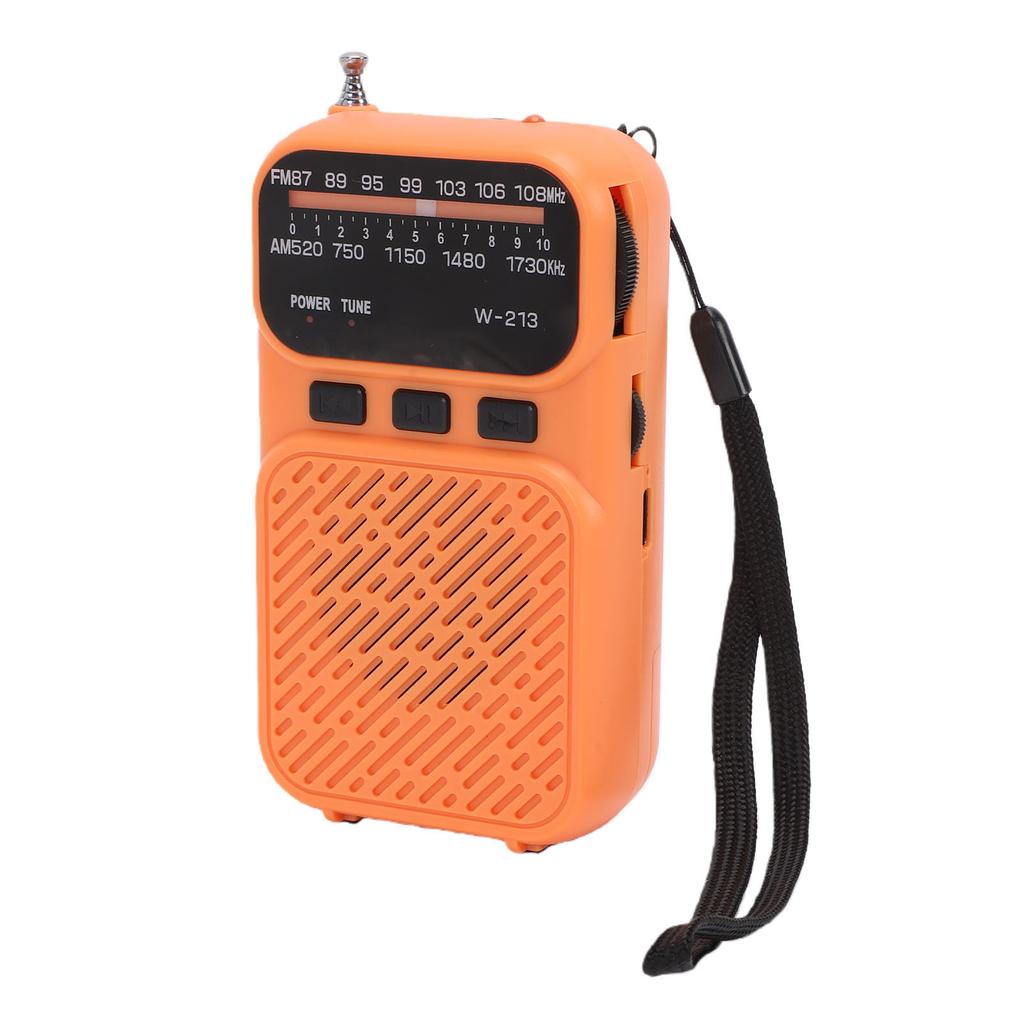 Portable Radio AM FM with   5.3 Battery Operated   Radio with Small Memory Card Flashlight