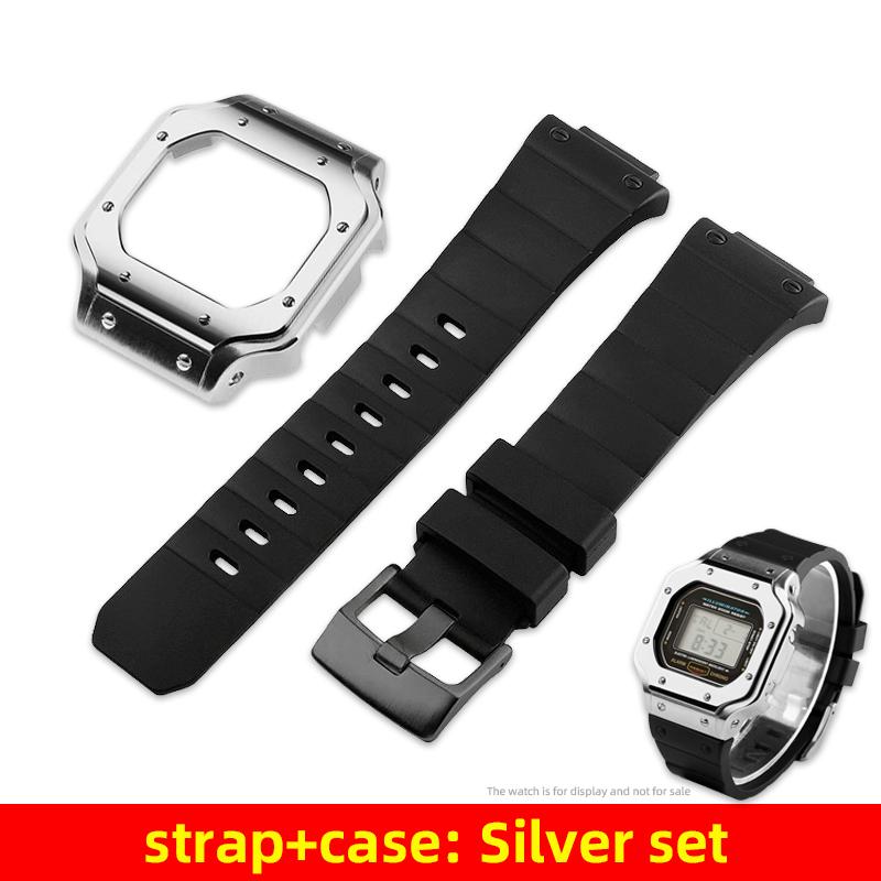 5600 5610 Metal Case Watch Band Mod Kit for Casio G-Shock 3299 DW5600 DW5610 GW-B5600 DW-5600 Replace Santos Style Bezel Strap