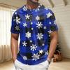 Men's Quick Dry Short Sleeve Round Neck T-Shirt with Christmas Print