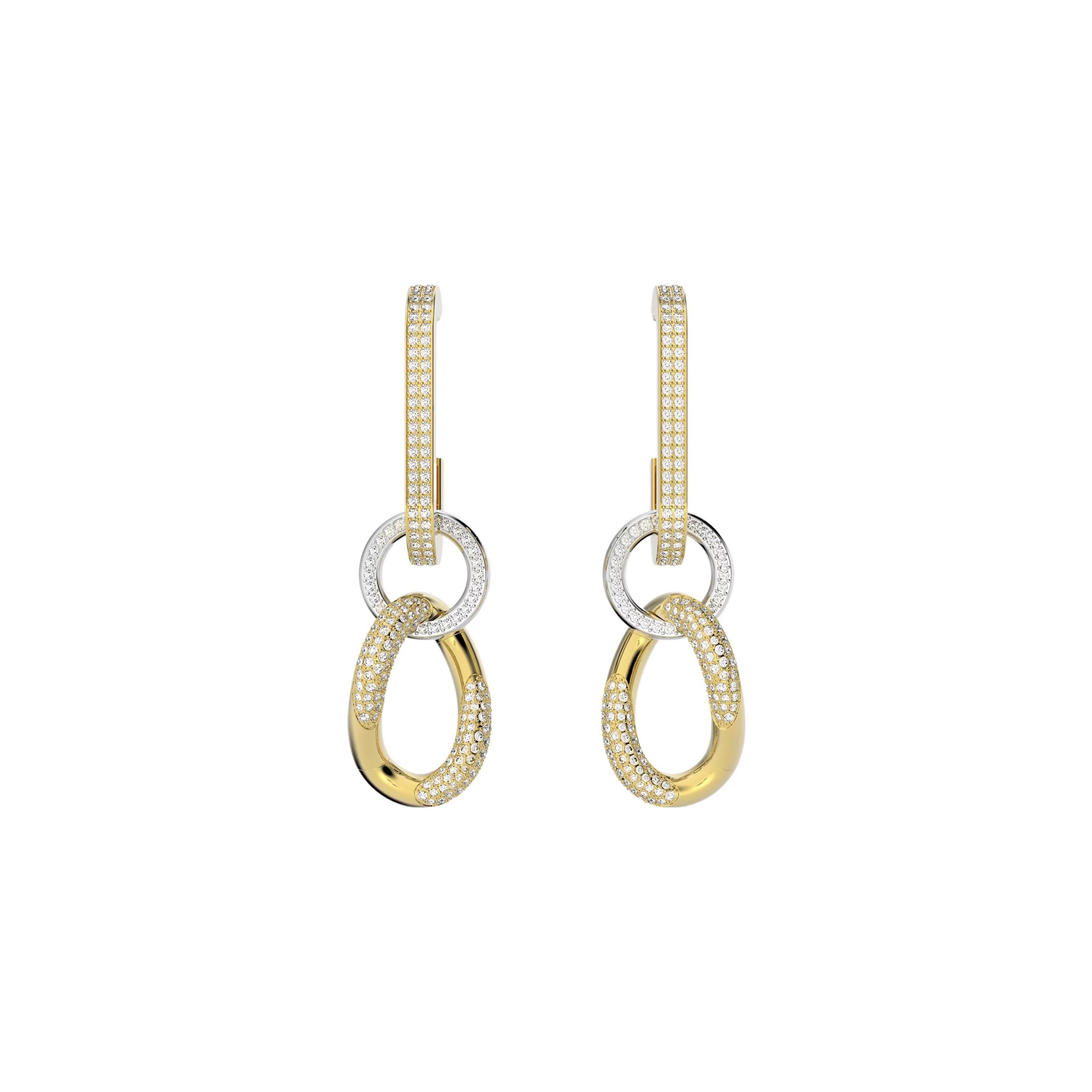 

Swarovski Dextera Water Drop Shaped Crystal Earrings Women earrings Gold 5613385 Box (Random Color)