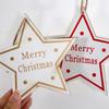 Wooden Christmas Unique Tree Tags Vibrant Red Star Hangings For Decor Home
