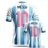 Sommer Messi Gestreiftes T-Shirt 3D Gedruckt Schnelltrocknend Atmungsaktiv Outdoor Freizeit