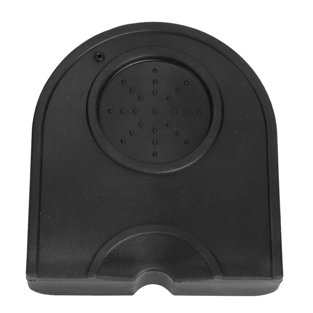 Black Multi Function Thicken Anti Skid Coffee Tamper Holder Silicone Pad Mat(Black)