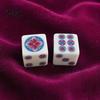 Dekorative Mahjong Würfel 2 Stück 25MM Set, für Tischspiel, Brett Leicht zu lesen Casino Themenparty, Mah Jongg Zubehör, Geschenk Männer Frauen Tragbar