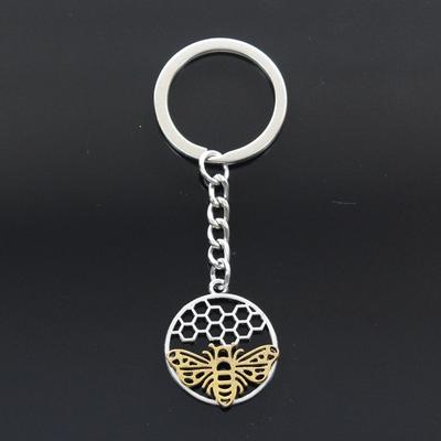 Nový prívesok na kľúče 29 x 25 mm zlatý včelí plást Včelie prívesky DIY pánske prívesky na kľúče do auta držiak na kľúče darčekové suvenírové šperky