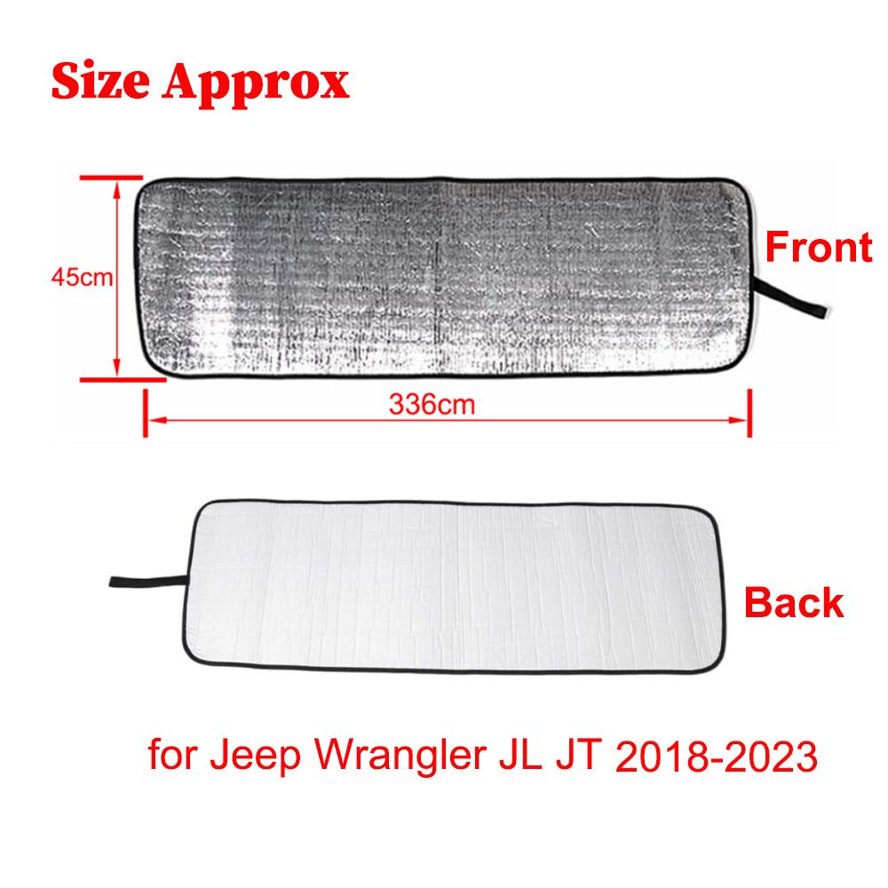 Car Front Windshield Sunshade Sun Visor Anti UV Insulation Pad for Jeep Wrangler JL Gladiator JT 2018-2025 Interior Accessories