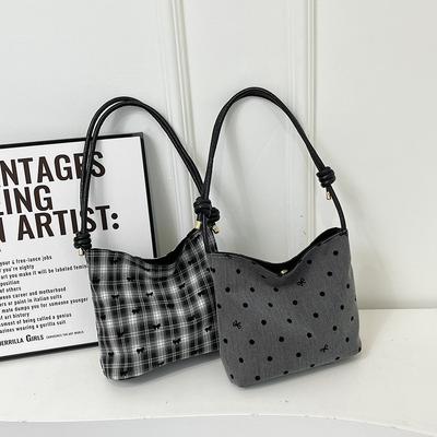 Casual Commuting Simple Messenger Bag Women's New Student Portable Shoulder Bag Bow Armpit Bag