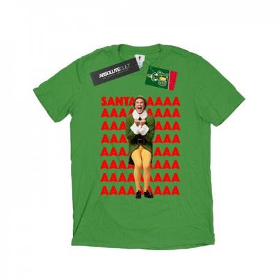 T-shirt Boyfriend en Coton Elf pour Femmes/Dames Buddy Santa Scream