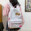 High-value Japanese campus backpack, sweet schoolbag, cute trendy bow ears, cash large-capacity backpack.