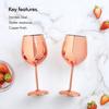 Wine Glasses Unbreakable Copper Plated Unbreakable Wine Glasses Gift For Men Women Product