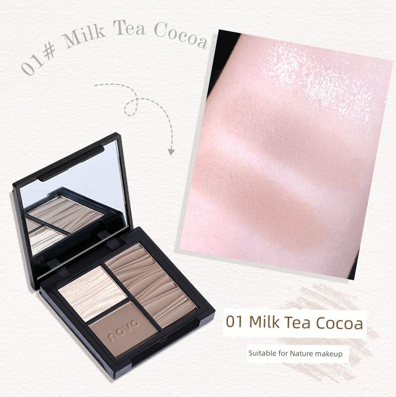 Novo Three-Color Contouring Palette with Highlighter All-In-One