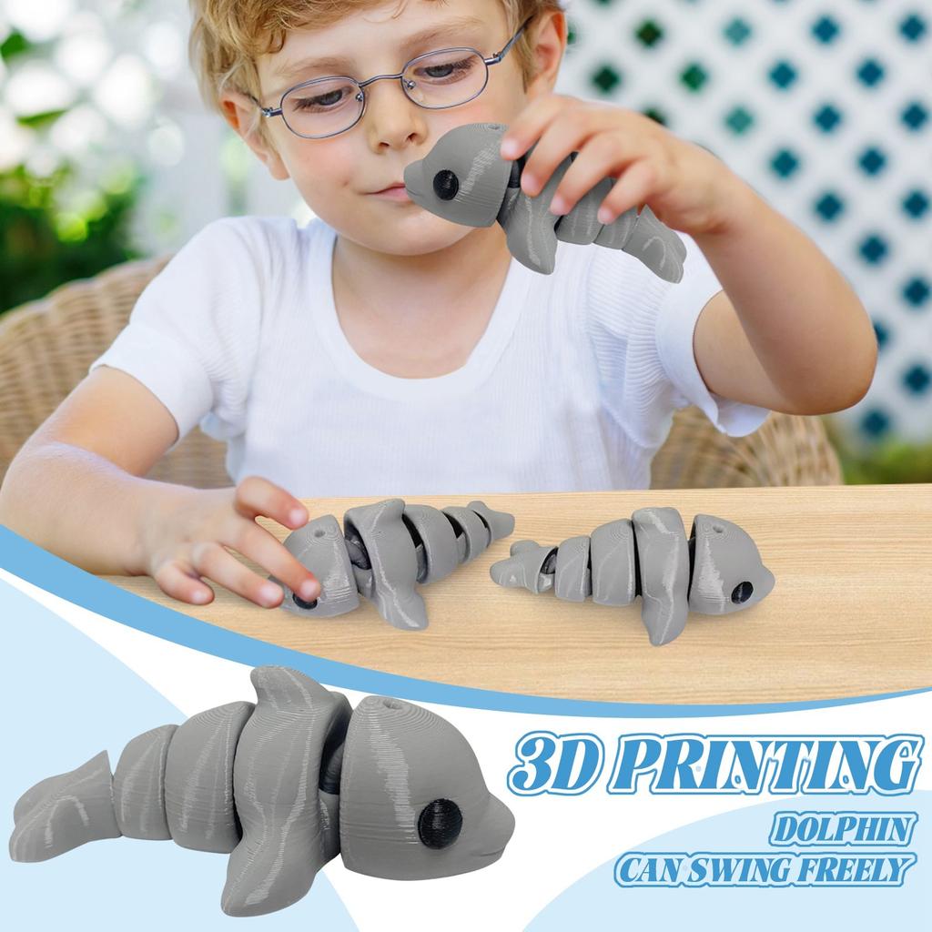 3D Printing Of Marine Animal Dolphin Toy Ornaments