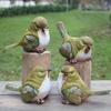 1 stuks Natuurlijke Emulatie Hars Vogels Tuinset Binnen Decoratieve Ambachten Kleine Sieraden Tuindecoratie LS