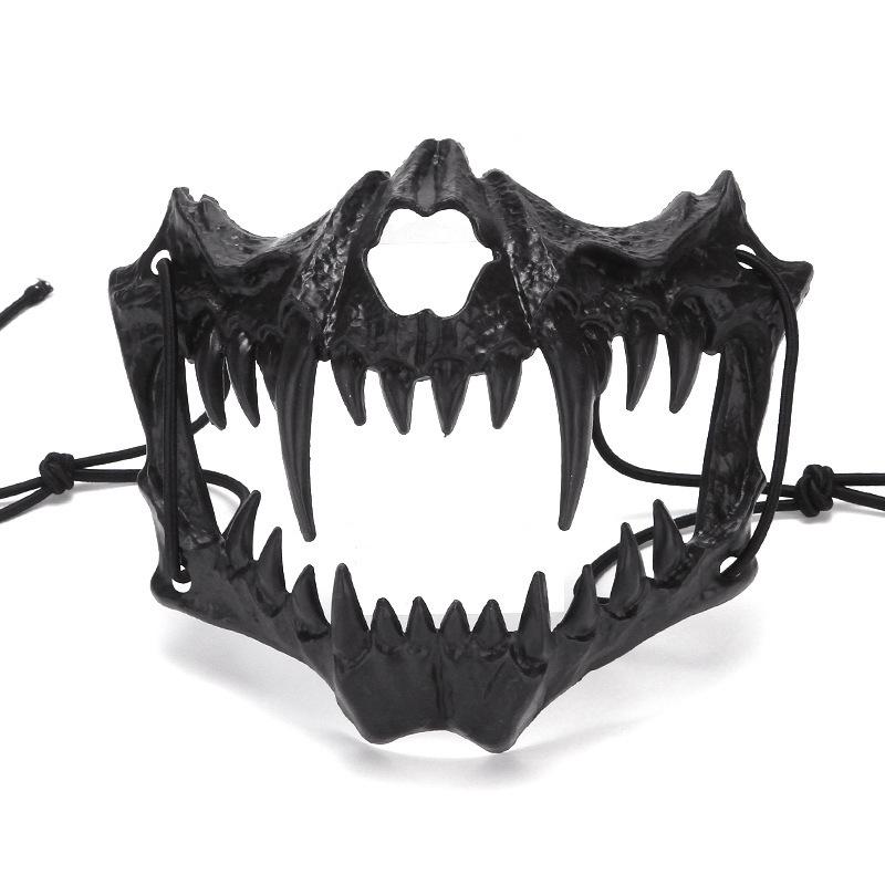 Маска на Хеллоуїн Маска на половину обличчя Cos Dragon God Fierce Tiger Night Fork Tengu Man Wolf Mask Performance Skull Mask