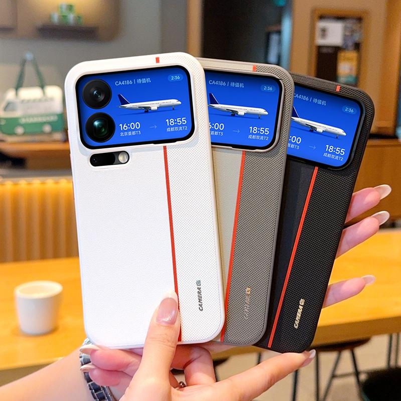 Vibrant Two-Tone Fashion Case with Metal Buttons for Xiaomi 17 Pro Max 15 Ultra 15S Pro Pu Leather Cover, Trendy & Protective