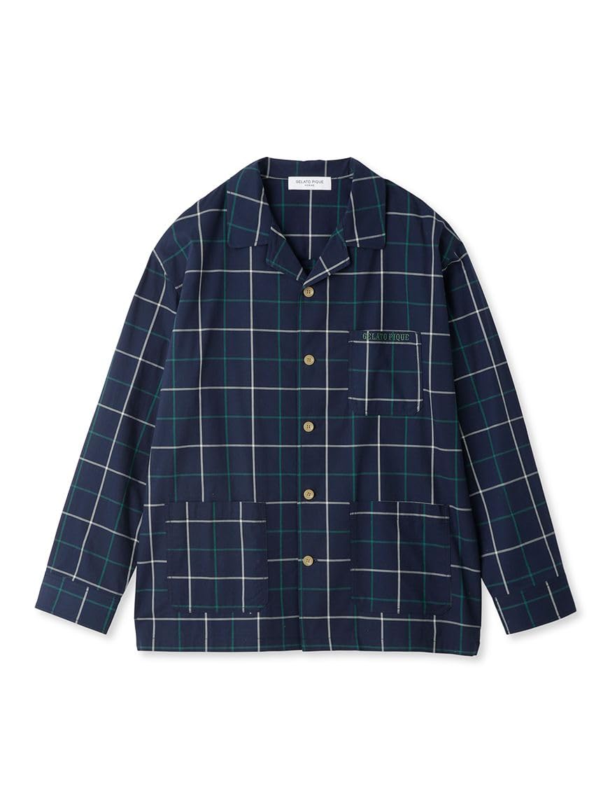

HOMME Пижамная рубашка Oxford Tattersole PMFT234943 NVY [Gelato Pique] Мужская