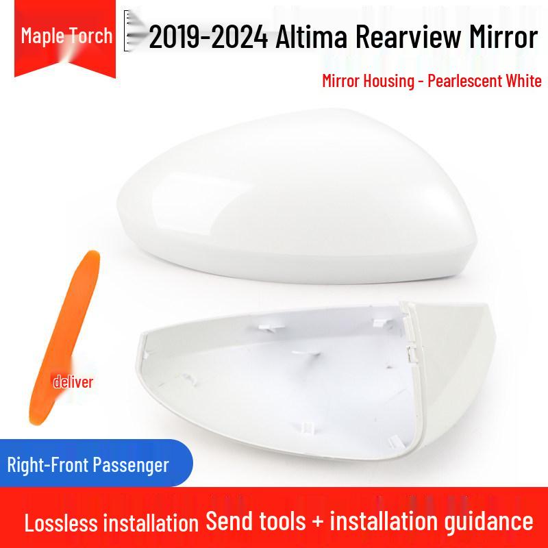 Compatible Rearview Mirror Cover with Camera, Frame & Turn Signal for 2019-2024 Nissan Altima