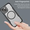 For iPhone 15 Case Compatible with MagSafe Carbon Fiber Texture TPU+PC Phone Cover