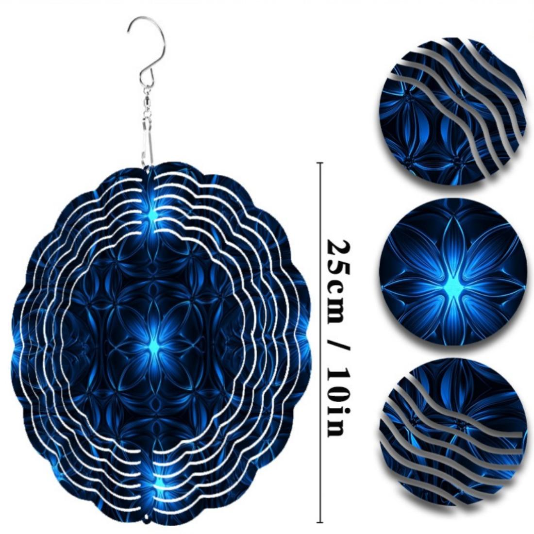 

Большой металлический колокольчик 10 дюймов для декора сада на открытом воздухе, вращающийся подвесной дизайн, не требует батареек, идеальный подарок на день рождения, праздник, лето, весну 10 /25cm