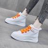 Comemore New Women Casual Shoes PU Leather Flat Anti-Slip Woman Sneakers Outdoor Trainers Female  De Mujer High-top Shoe