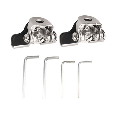 2Pcs LED Light Bar Mounting Bracket Stainless Steel Adjustable Work Light Mount Bracket Clamp