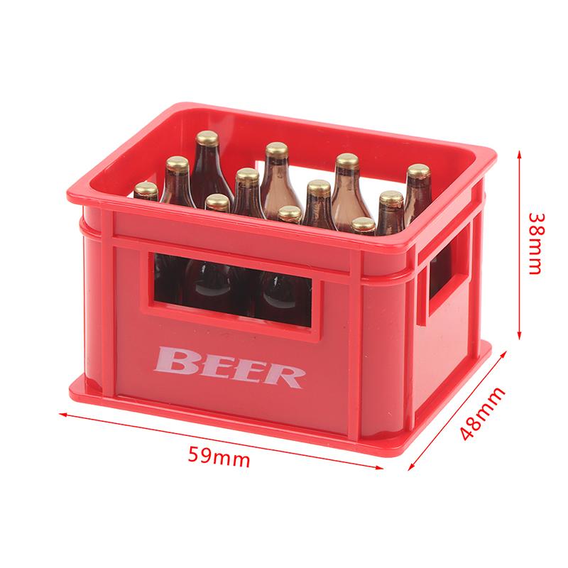 1:12 Dollhouse Mini Beer Drink Bottle Beer Box Drink Box Bar Kitchen Decor Toy