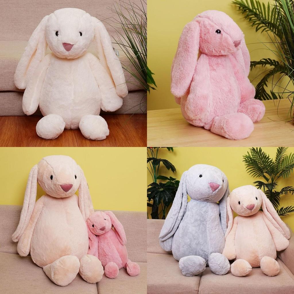 Shy Adorable Rabbit Plush Toy Soft Short Fur Stuffed Animal For Playtime Kids