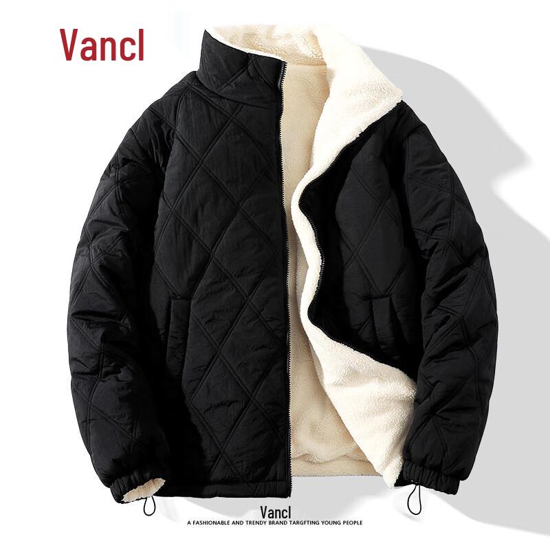 VANCL Men's Thickened Stand Collar Short Winter Padded Jacket