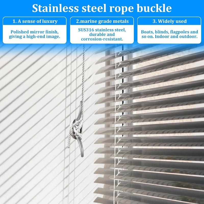 2 Pcs Marine Hardware Rope Cleat, 4 Inch Stainless Steel Dock Cleats Heavy Duty Rope Cleat Marine Stainless Deck Boat Cleats with Mounting