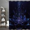 Wunderschöner Lotus-Friedens- und Kosmischer Ayurvedischer Symbol-Duschvorhang, Dekorativer Duschvorhang für das Badezimmer, Wasserdichter Duschvorhang W