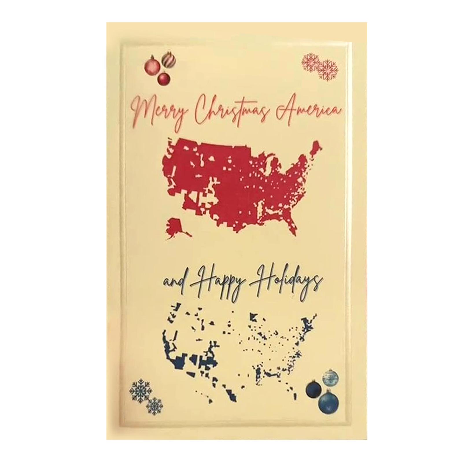 Карта Выборов Рождественские Открытки Забавная Патриотическая Поздравительная Открытка Отличная Идея для Подарка