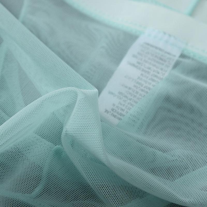 Men Soft Underwear Mesh Transparent Panties Low Rise Briefs See Through Breathable Sexy