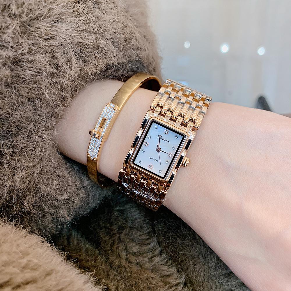 Bracelet Type Square Dial Watch Women'S High Sense Medium And Ancient Style Light Luxury Niche Temperament