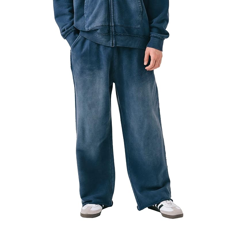 

[Beams Heart] pants GMS wide straight cotton urake men s NAVY L