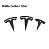 ZFX1 3pcs Car Front Rear Emblem Sticker Black for Tesla Model 3 Model Y Tail Box Auto Steering Wheel Decoration Modified Accessories