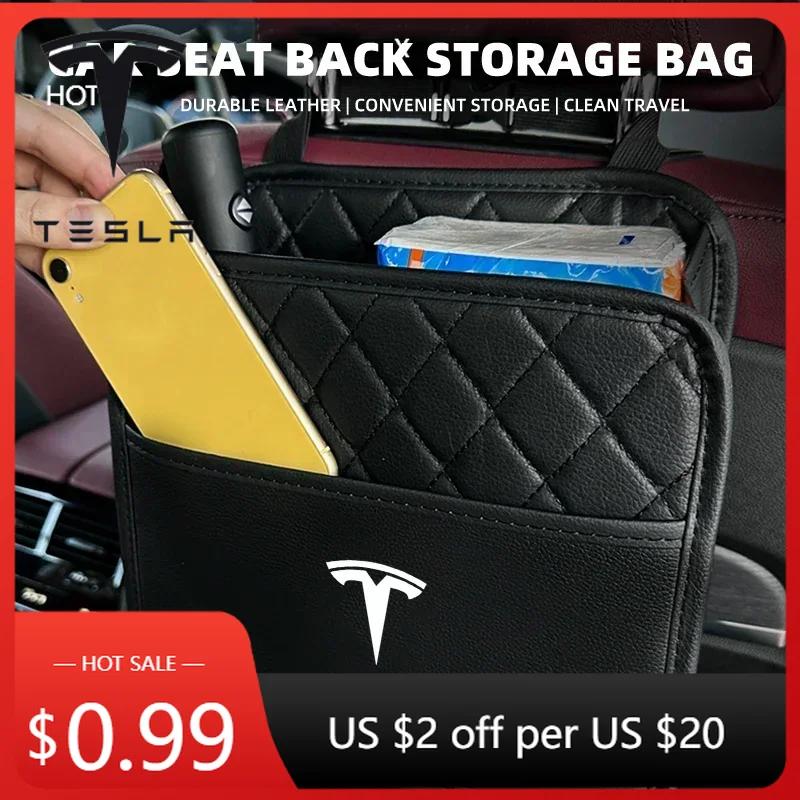 Car Sticker Tesla Car Seat Back Storage Bag Cup Snack Storage Bag For Tesla Emblem Model S Model X Model 3 Roadster Cybertuck Au