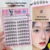 BQI Natural Fishtail False Eyelashes: Large Capacity, Self-Adhesive, Glue-Free, Easy for Beginners, Manga Style Single Cluster