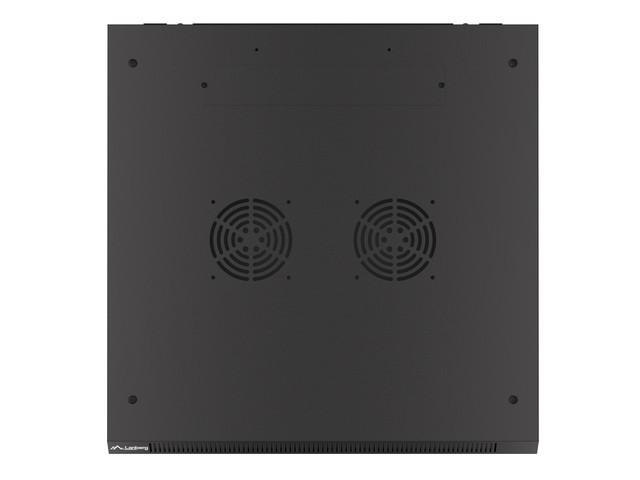 Szafa Instalacyjna Wisząca 19'' 4U 600X600mm Czarna (drzwi Szklane)