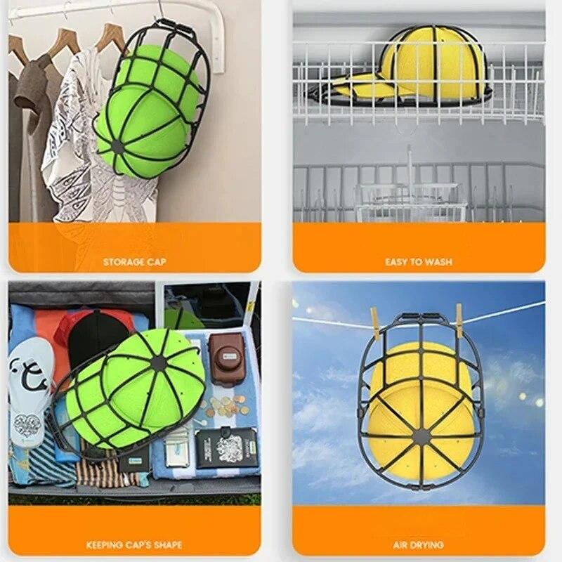 Multifunctional Baseball Cap Washer Fit for Adult/Kid's Hat Washer Frame/Washing Cage Double-deck Hat Cleaners Shaper Protector