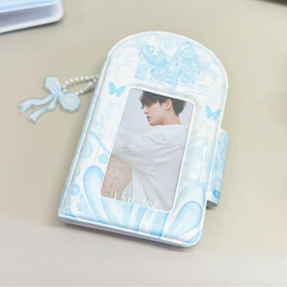 

Милый альбом для фотокарточек с кроликом, ПВХ книга для открыток, Новый альбом для коллекционирования карточек айдолов Blue Butterfly